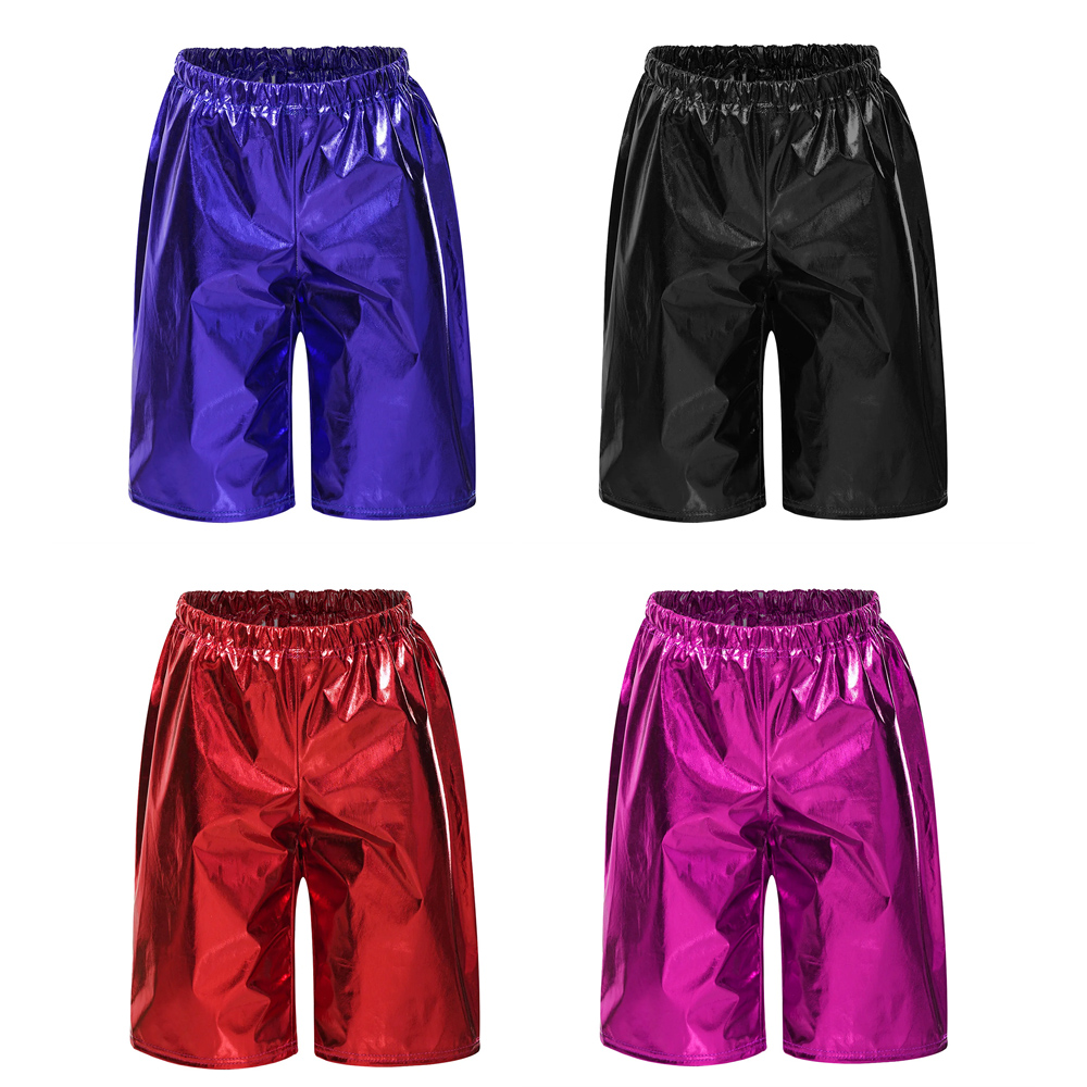 Boyshort Underwear - Dziecięce chłopięce metaliczne spodnie 3/4 błyszczące
