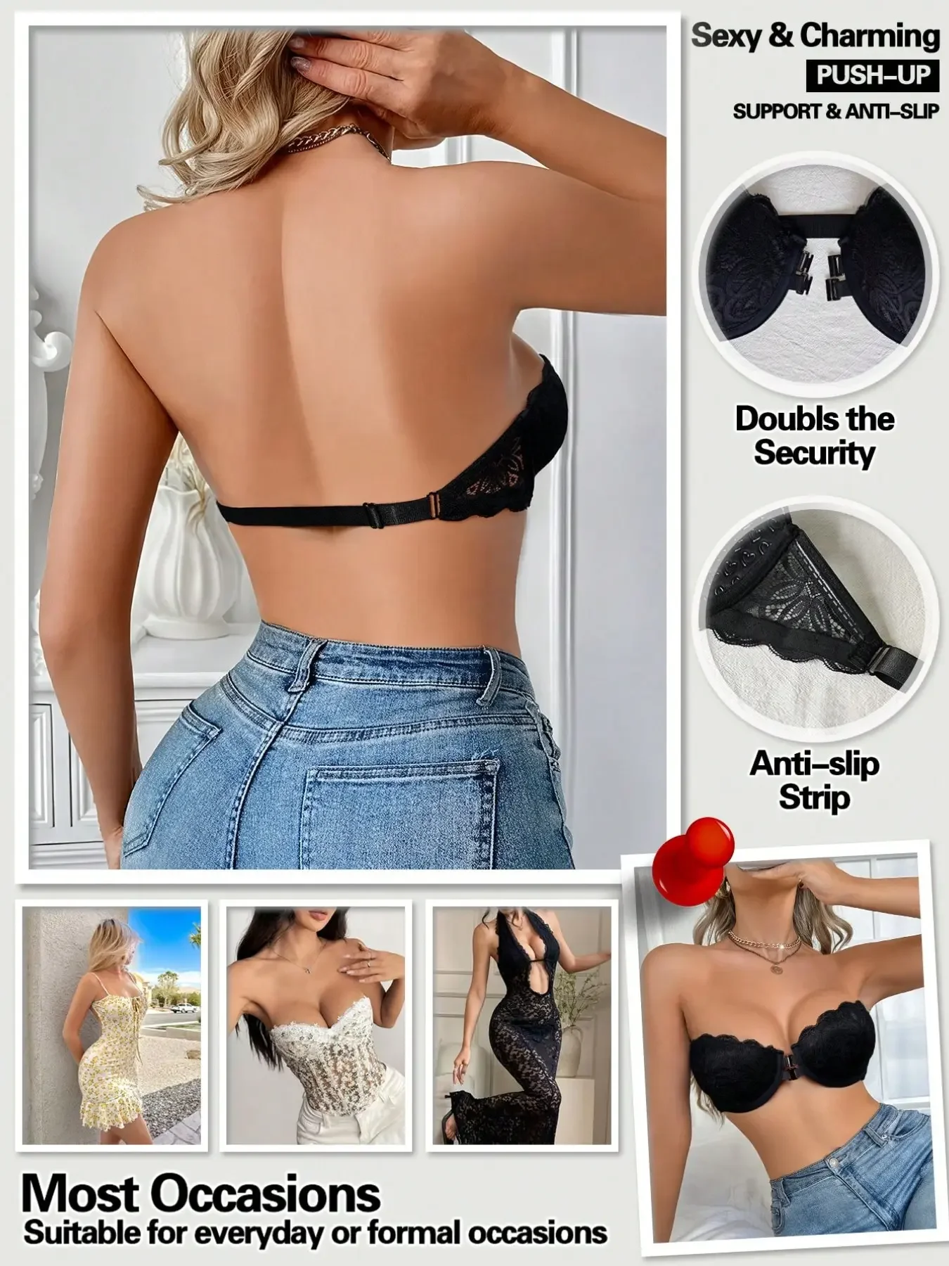 Seksowny biustonosz push-up be – Strapless Bra Backless recenzja i cena